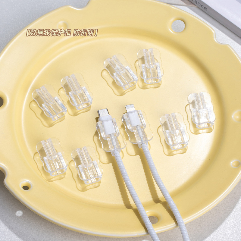 Nuevo material ondulado pinzador de alambre para cable de datos de Apple Lightning cabeza de cable 15 doble tipo-c clip