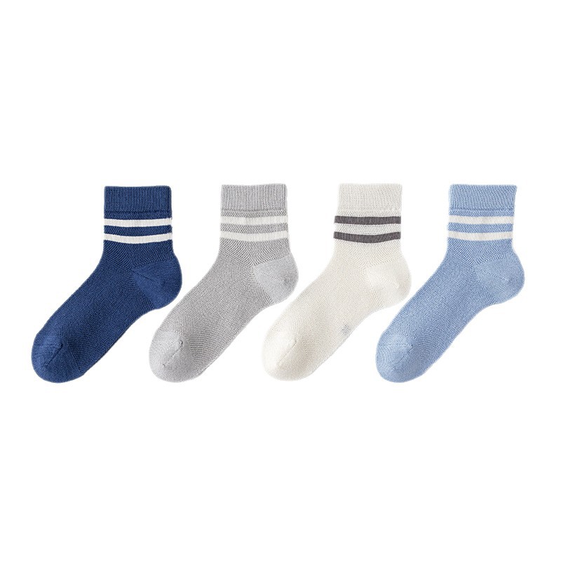 Calcetines para niños de verano delgados, calcetines antibacterianos sin hueso para niños, calcetines de malla para niños, calcetines para niños