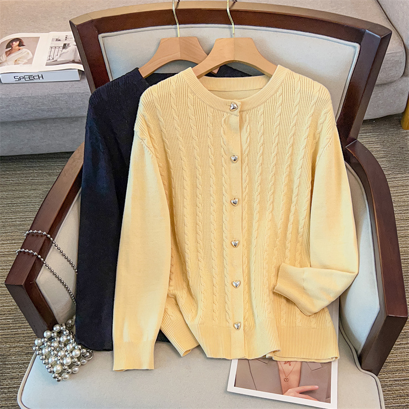 200/ 150kg Plus size women's clothing for plus-size ladies, bust size 150/160, loose cardigan knit 175kg -8030