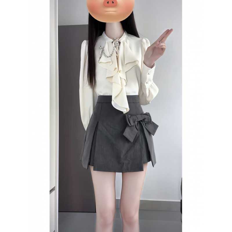 可盐可甜甜辣纯欲职业装气质女神范衬衫裙裤两件套装