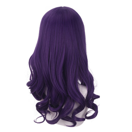 Cardamom wig Neon Genesis Evangelion EVA Misato Katsuragi center-parted purple curly cosplay wig