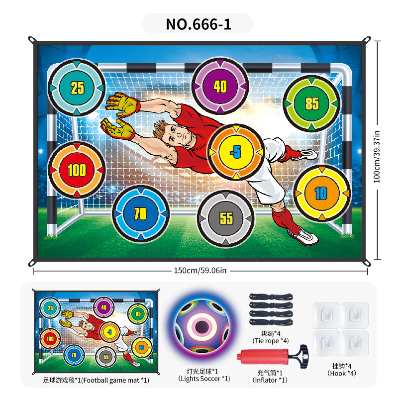 666 - 1a 1 metro * 150 almohadillas de fútbol de una sola pelota con iluminación de 0,54 kg