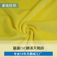 供應 75%棉25%滌綸 普通CVC棉滌天鵝絨 緯編天鵝絨舒適保暖