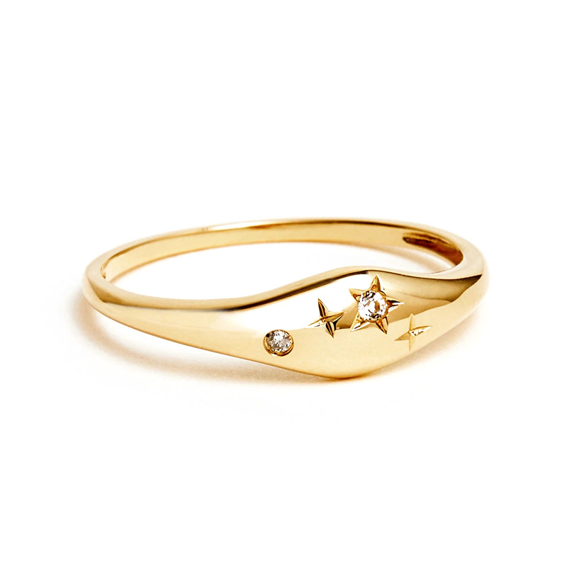 5g Weight Zircon Inlay Material Rings Classification 6, 7, 8 Ring Size 1 Piece Quantity Daily Occasion 925 Sterling Silver Material Star Pattern Couple Gender Inlay Design Fashion Style 925 Sterling Silver Zircon Rings Star 8