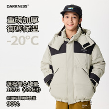 DK童装冬季户外女男童90白鸭绒加厚羽绒服儿童中大童百搭保暖外套