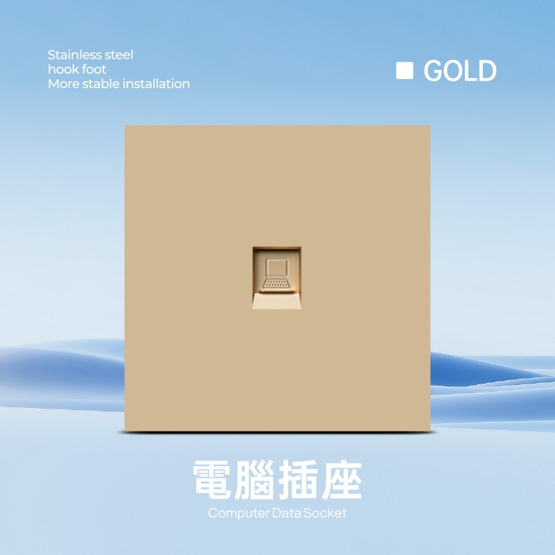Interruptor y Tomacorriente de Pared Ultrafino Estándar Europeo de Bronce de Estaño y Fósforo Mecánico para Pared image 41