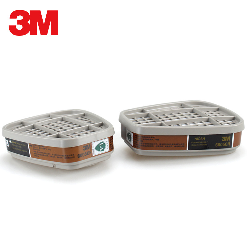 Caja de filtro de veneno 3M6005CN máscara de gas accesorios de filtración de gas orgánico formaldehído benceno disulfuro éter de carbono