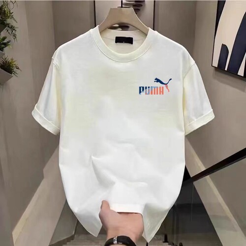 Trendy Summer New Men's Short Sleeve T-Shirt with Print, Casual Crew Neck, Stylish and Versatile Student Sports Top