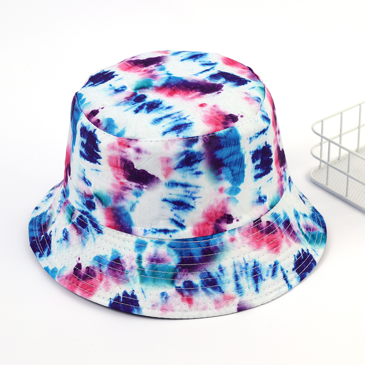Europa y América primavera nueva playa vacaciones casual cuenca sombrero de moda hombres y mujeres arco iris de doble cara sombrero de pescador sol protección