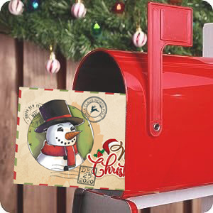 レトロ牛革クリスマスグリーティングカードクリスマスギフトカードかわいい漫画折り返しカード祝福メッセージカード封筒付き|undefined