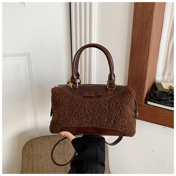 Túi đeo chéo nữ dáng gối mềm mại phong cách retro, túi xách tay đa năng — màu cà phê, màu nâu chi tiết 24