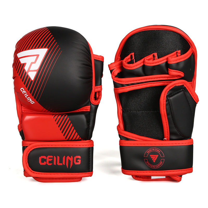 Guantes de lucha de Ceiling, guantes de boxeo, forro grueso, guantes de boxeo para adultos, hombres y mujeres, entrenamiento de Sanda, equipo de lucha