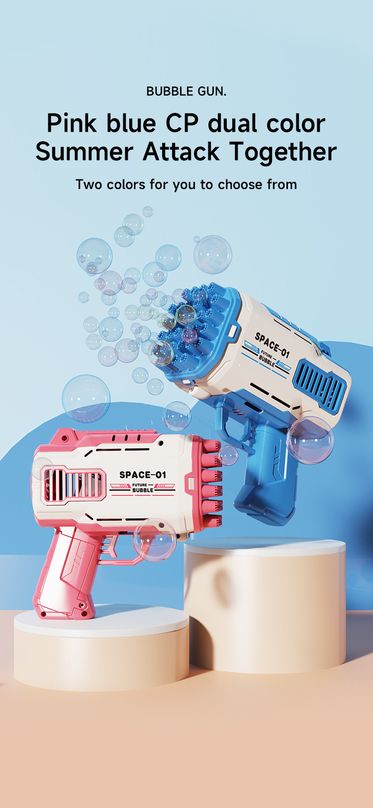 Bubble Machine 32 Holes Electric Automatic Bubble Blower Toys_voghion.com