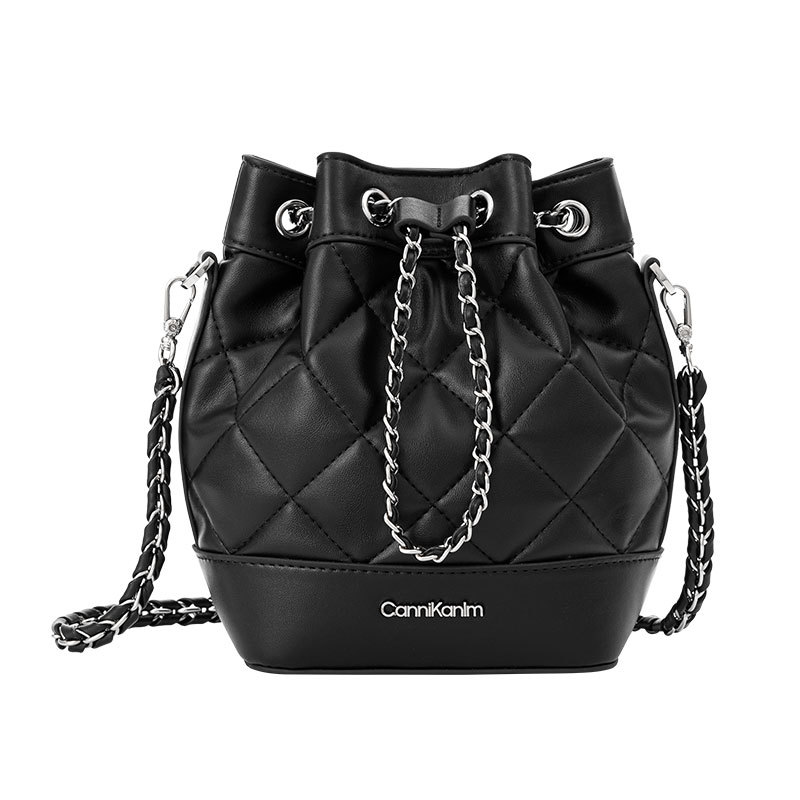 CanniKanlm Genuine Leather Small Bucket Bag Backpack For Women 2025 New Arrival Premium Texture Chain Shoulder Crossbody Bag - Thumbnail 5