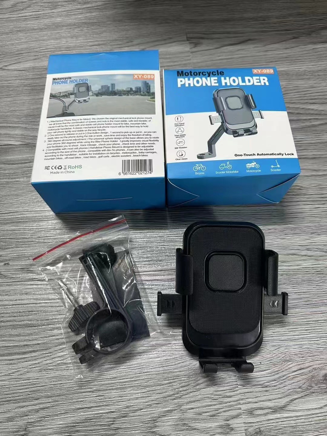 Soporte de Celular Antivibración para Moto, Aleación de Aluminio y ABS, Antitrémolo, para Vehículo y Bicicleta