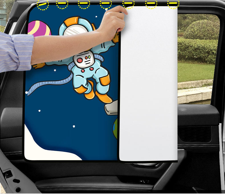 Car Sleeping Curtain, Baby Sunshade, Car Window Privacy Curtain, Magnetic Anti-Peep Sliding Rail Type for Car