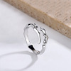 Ring, South Korean goods suitable for men and women, internet celebrity, silver 925 sample