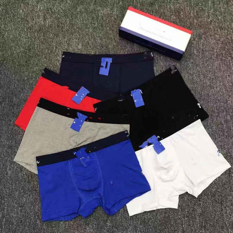 Foreign Trade Pure Cotton Boxer Men's Underwear Sports Trendy Brand Breathable Men's Underwear Boxer Briefs Summer New Champion Pants