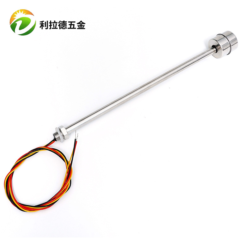 	液位开关成品不锈钢液位浮球开关小球阀温度传感器连杆浮球液位