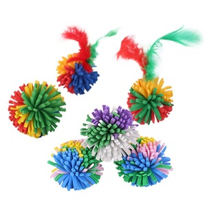 New Cat Toy colorful flower ball cat toy ball EVA flower ball cross-border factory in stock wholesale pet supplies