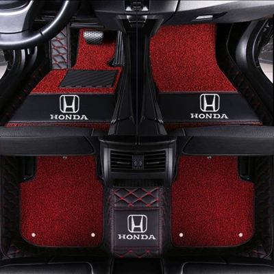 Modelə uyğun ayaqaltı – Fit, Civic, City, CRV, Crider - cr-v-double-layer-black-and-red-black-and-red-silk-loop