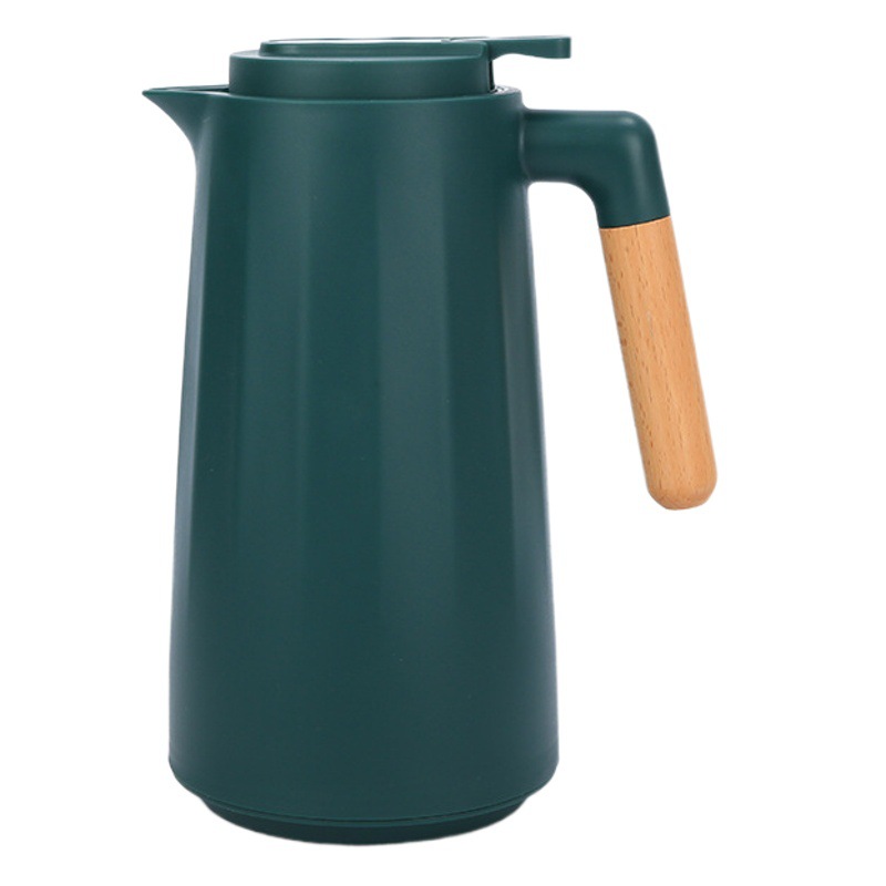 Wood Grain Insulated Kettle with Glass Inner Tank for Home Use, Simple Office Coffee Cup, Large Capacity Hot Water Pot, Insulated Water Kettle