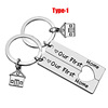 Moving a small gift stainless steel keychain Our first home 2024 cross -border jewelry