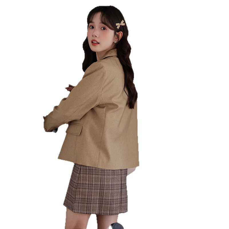 Simple French-style Short High-end Elegant For Women, New Spring Collection, Versatile Blazer With A Suit Collar_ecoleips.com