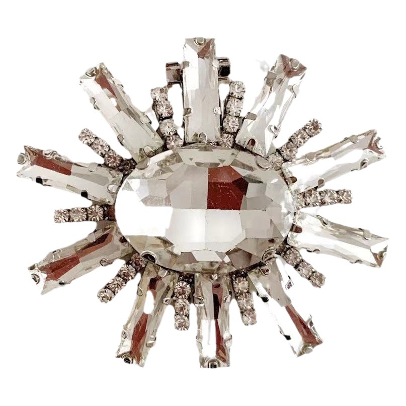 Sandalias extraíbles tacones altos accesorios aleación rhinestone zapatos flor zapato hebilla accesorios superior versátil toe decoraciones