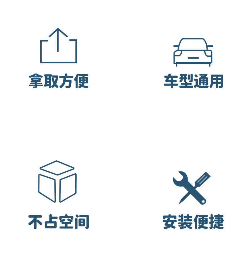 Car trash bag storage bag, car seat back bag, touch-screen transparent pocket storage bag, foldable dining table storage bag