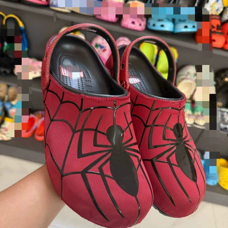 Kajia's in-stock cross-border trendy summer second-generation Spider-Man co-branded fabric clogs for men and women, non-slip Kajia's in-stock cross-border trendy summer second-generation Spider-Man co-branded fabric clogs for men and women, non-slip