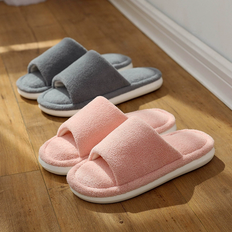 Бесшумные хлопковые тапочки с деревянным полом в японском стиле для женщин, весенне-осенние домашние нескользящие дышащие тапочки на толстой подошве для мужчин, домашние тапочки