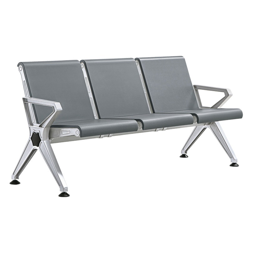 Foshan fábrica suministros pu cojín de cuero estación de la silla del aeropuerto de tres asientos SILLA DE espera Silla de fila Silla de espera del hospital image 1