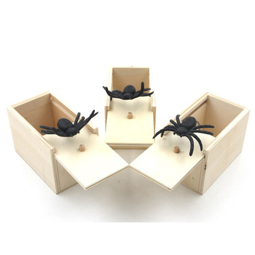 整蛊玩具 吓一跳木盒整人恶搞小虫盒子蜘蛛盒吓人恐怖小木盒