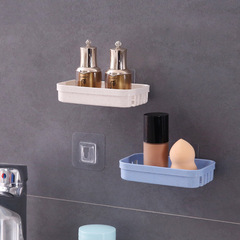 Creative No-Drill Wall-Mounted Soap Dish, Bathroom Plastic Simple Suction-Cup Soap Box for Drainage
