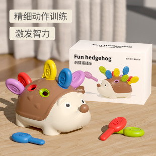 Fine Motor Training Toys, Educational Early Education, 1-3 Year Old Boys and Girls, Infants, Hand-Eye Coordination, Small Hedgehog