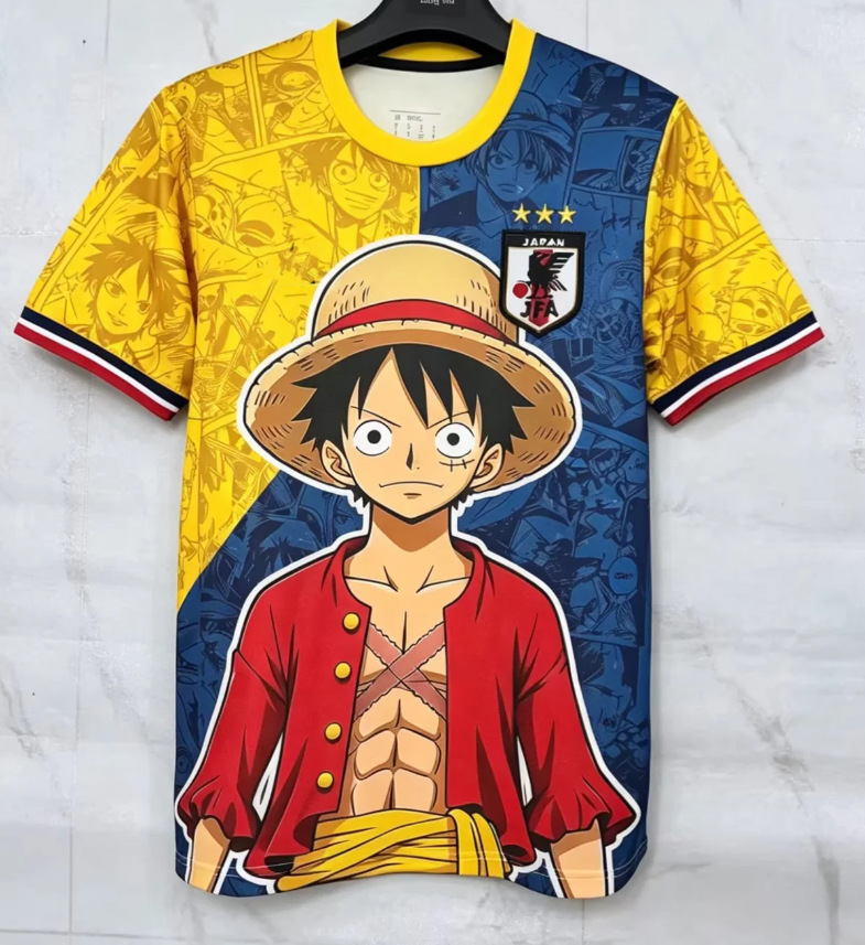 25-26 Nueva camiseta de anime de camiseta japonesa One Piece Samurai Sakura Dragon Ball Uniforme de fútbol transfronterizo de edición especial