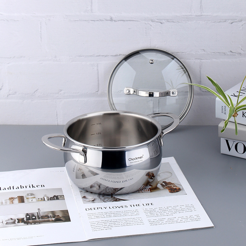 Chockmen Zhuo Deming 18 / 10 tambor de acero inoxidable 16cm silvestre