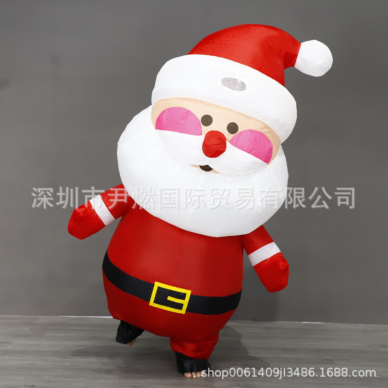 Disfraz Inflable de Papá Noel, Poliéster, para Fiestas de Halloween y Espectáculos image 7