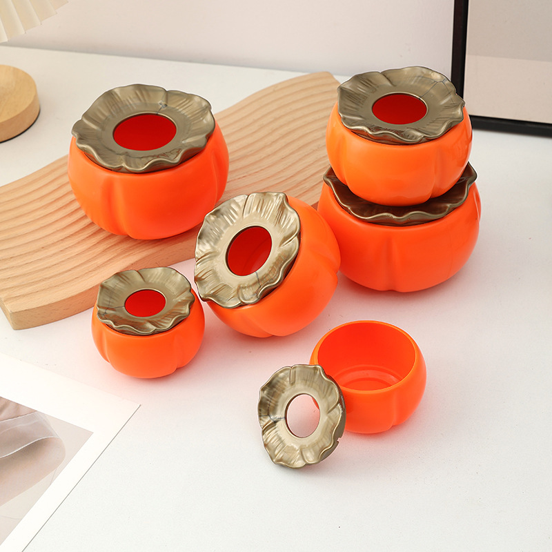 创意柿子塑料花瓶柿柿如意花盆大号柿子罐年宵花配饰底部花盆批发