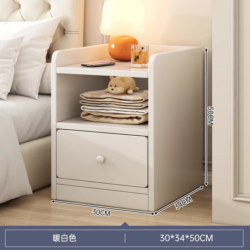 Tabernita de cabecera pequeño armario de almacenamiento armario de almacenamiento dormitorio pequeño armario de hendidura al lado de la cama simple estante de madera sólida librería