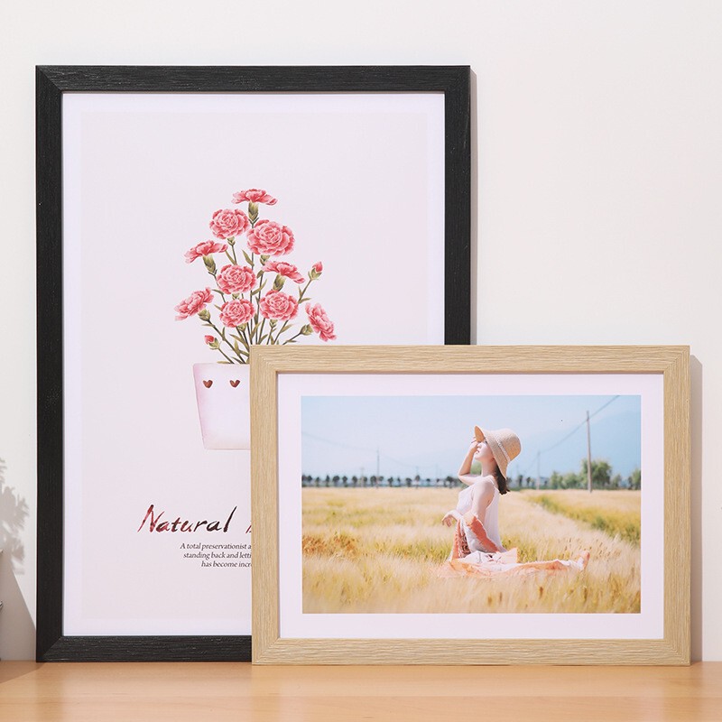 Large Wooden Photo Frame Stand A3 Calligraphy Picture Frame Wall Decoration High-End Hollow Three-Dimensional Photo Frame Ornament