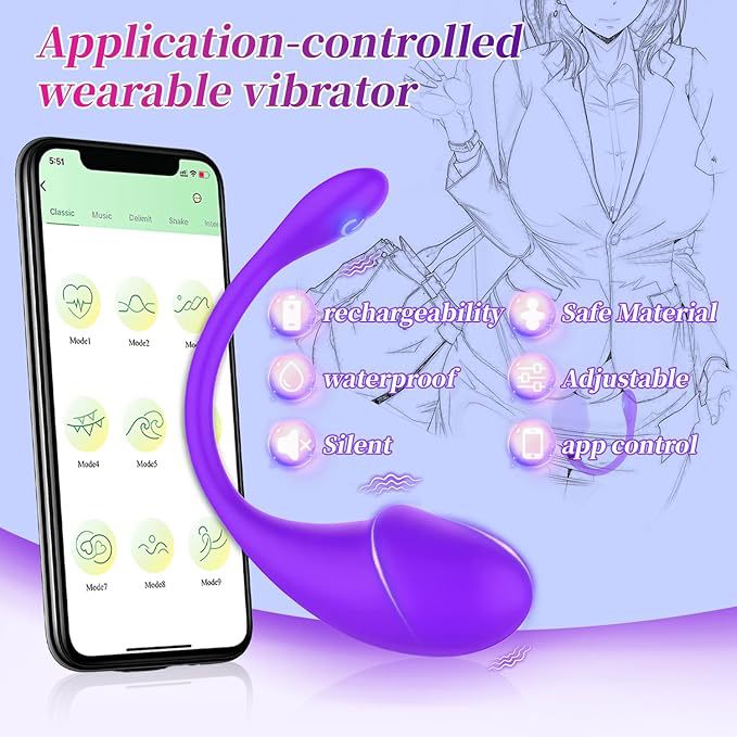 App Remote Control Wearable Vibrator with 10 Frequencies for G-Spot and Clitoral Stimulation — detail image 12