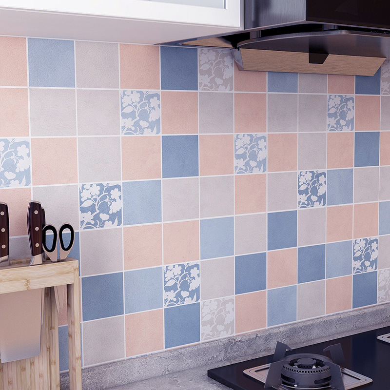 厨房浴室马赛克pvc自粘墙壁纸 3d卫生间防水防油瓷砖耐高温翻新贴