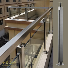 玻璃楼梯扶手护角室外不锈钢护栏栏杆台阶自装现代玻璃保护工具