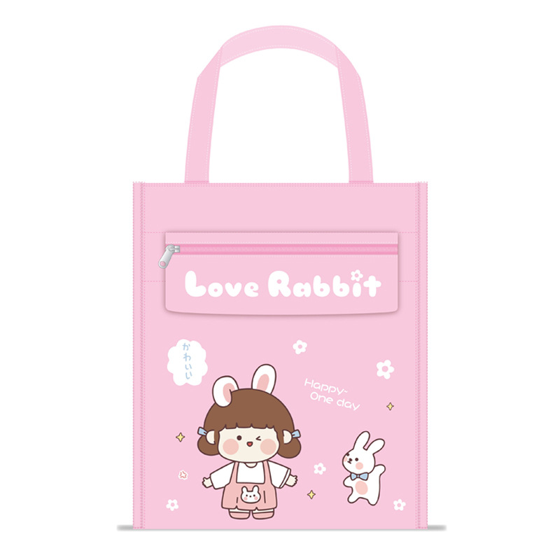 Bolsa de matrícula logotipo personalizado escuela primaria jardín de infantes dibujos animados bolso de mano lona bolsa de matrícula de mano de gran capacidad