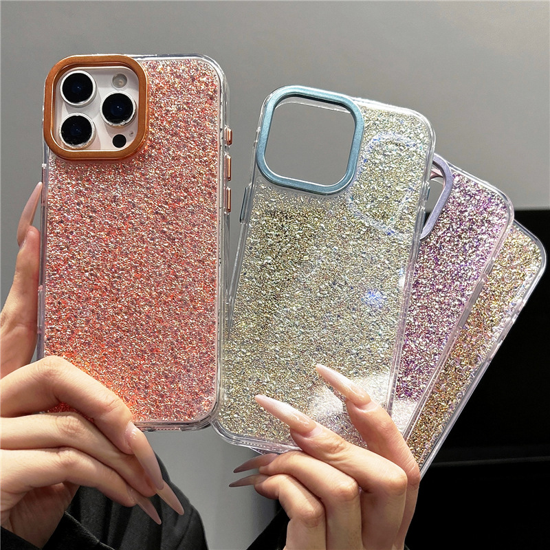 Подходит для Apple iPhone 17 Pro Max, чехол с блестками для iPhone 16 Pro, чехол для iPhone 14 Koi, чехол для iPhone 13 Large hole, чехол для iPhone 15 Pro Max.
