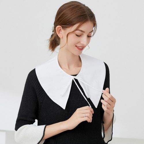 Large pointed collar women's  new spring and autumn trendy pointed collar palace style small shawl fake collar