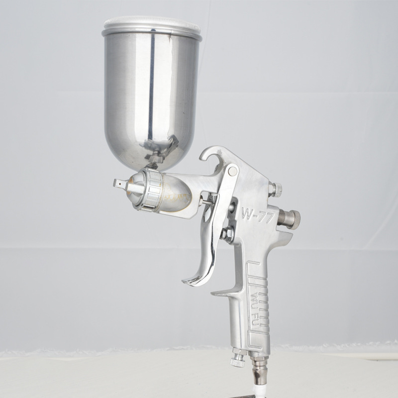 Transfronteriza personalizada W - 77G pistola de pulverización neumática 1.5 - 3.0mm alta atomización 350ml pistola de pulverización de pintura de pulverización de olla superior