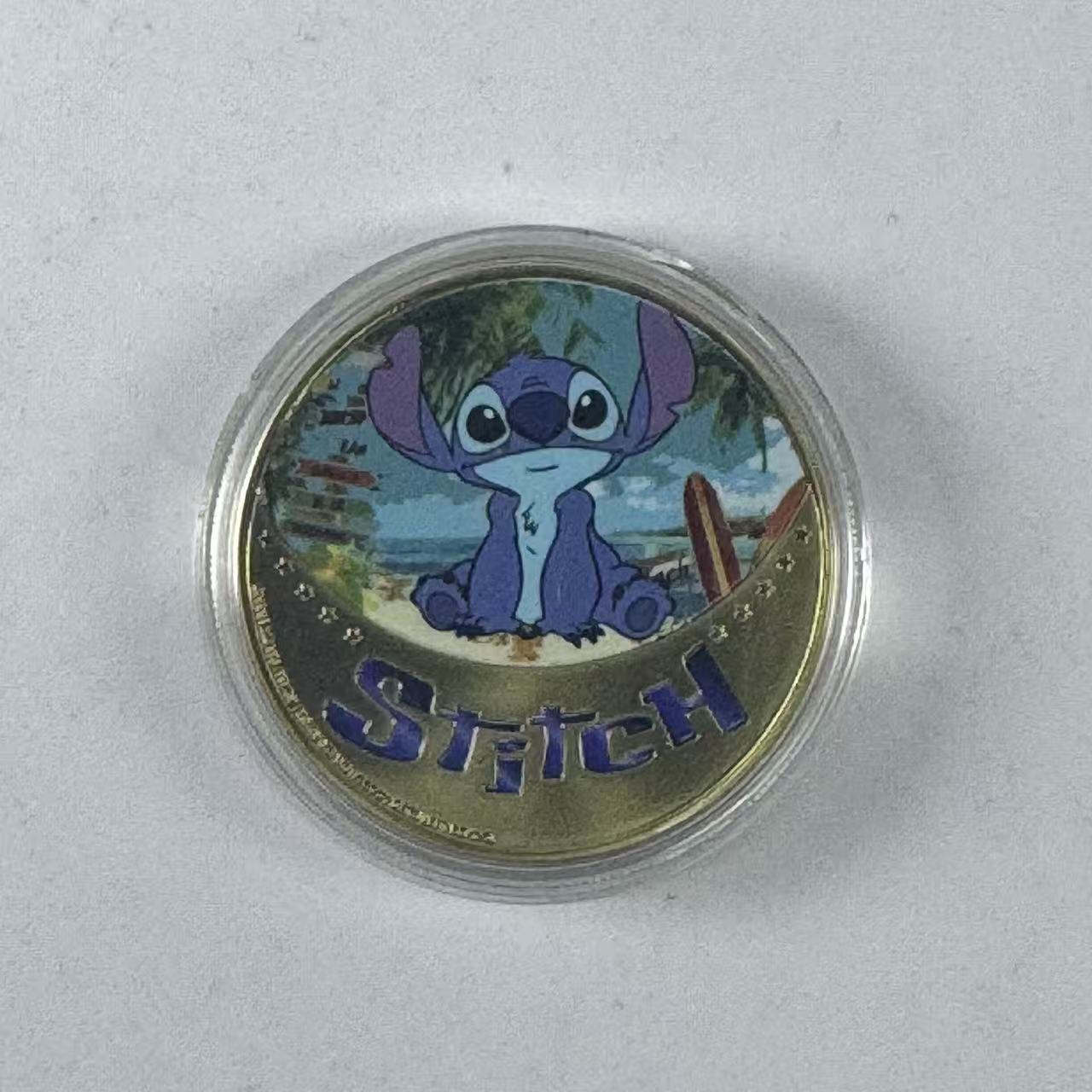 Cinco monedas conmemorativas de Starbaby, monedas de anime, monedas conmemorativas de Stitch, colecciones de regalos de monedas conmemorativas de Stitch